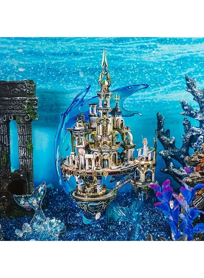 أتلانتس 3D لغز معدني طقم نموذج DIY موضوع المحيط الأزرق هدية إبداعية - Image 3